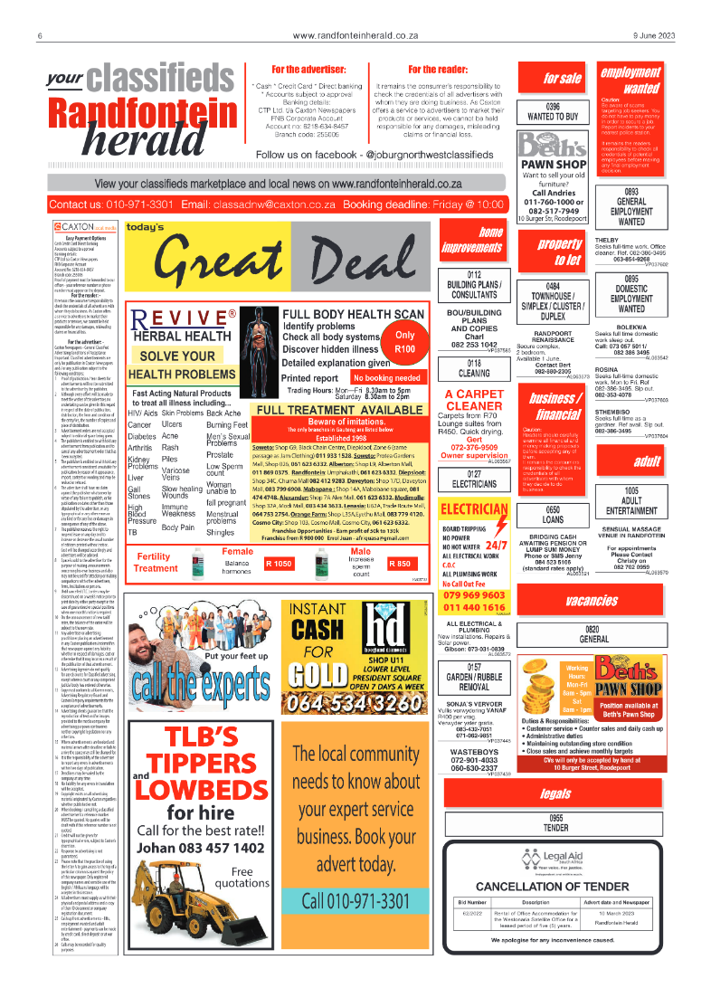 Randfontein Herald 9 June 2023 page 6