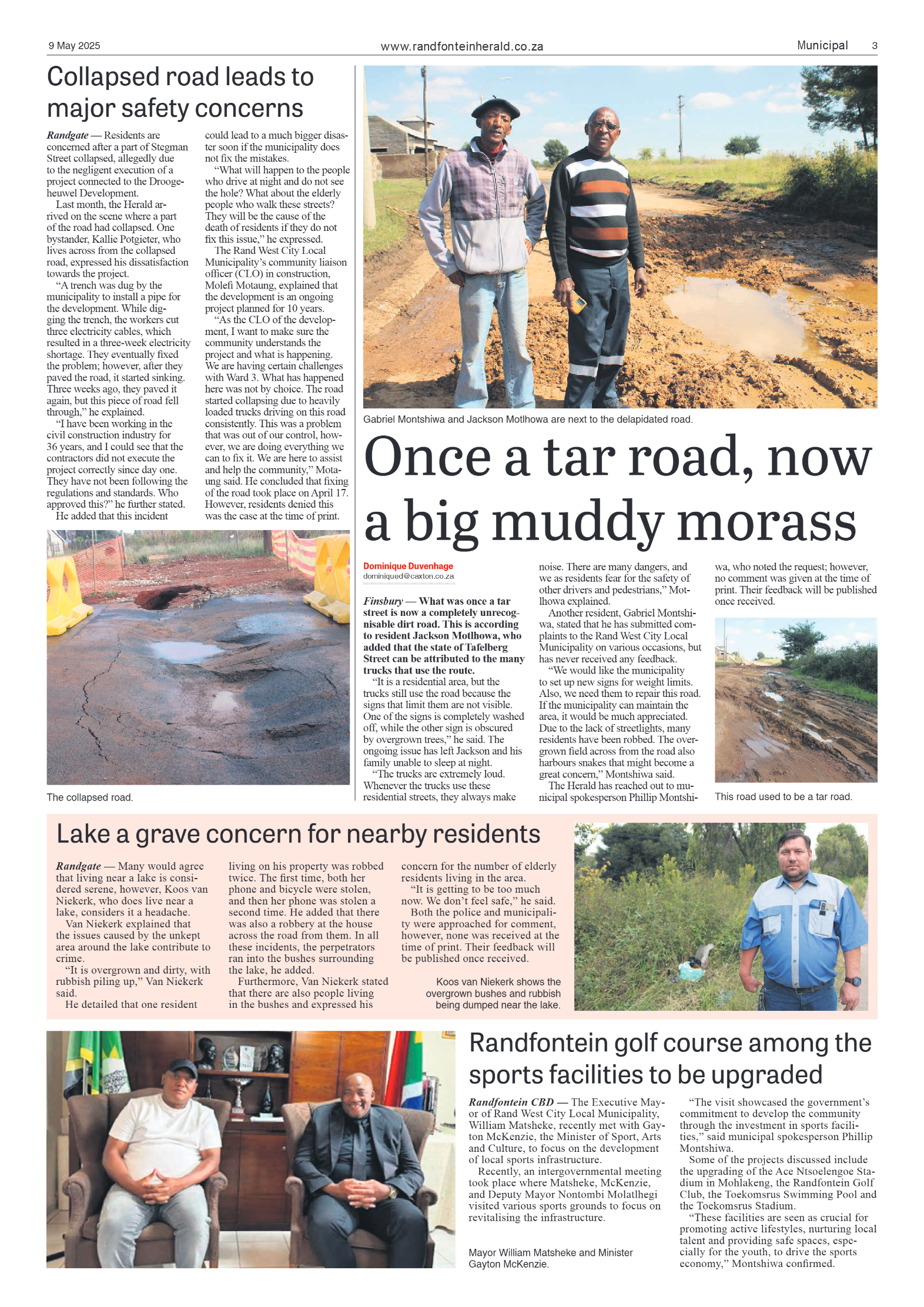 Randfontein Herald 9 May 2025 page 3