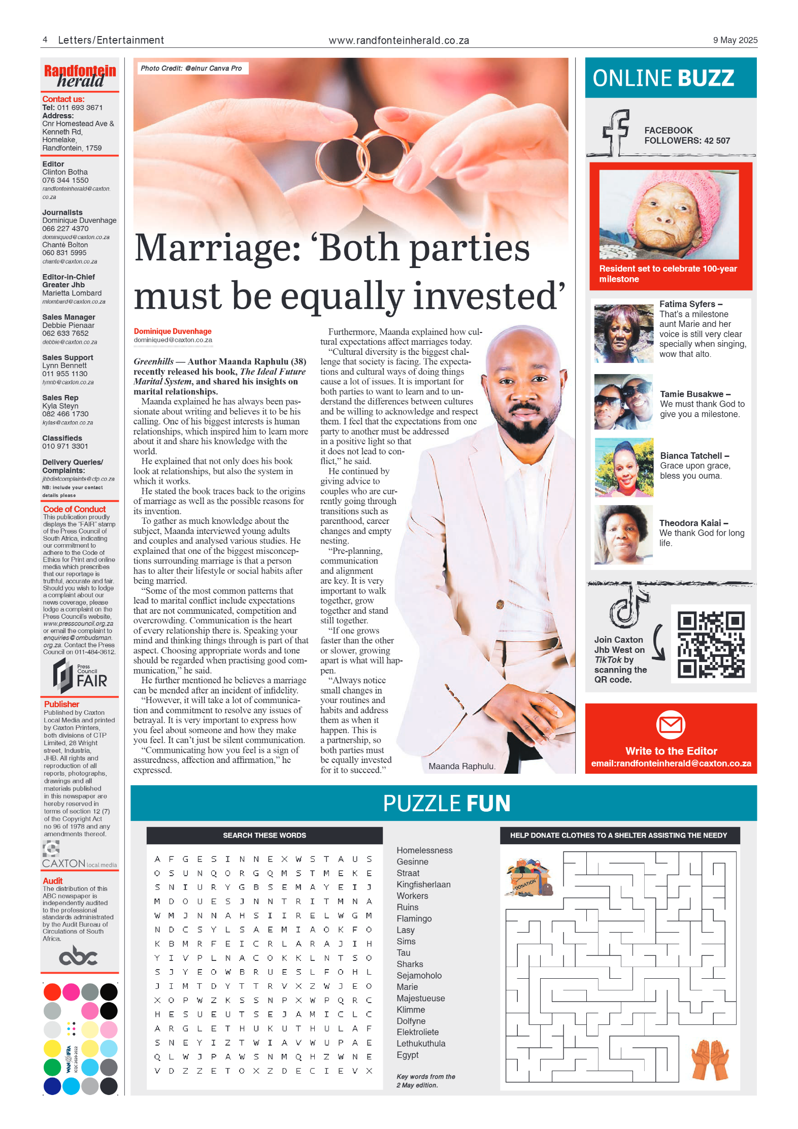 Randfontein Herald 9 May 2025 page 4