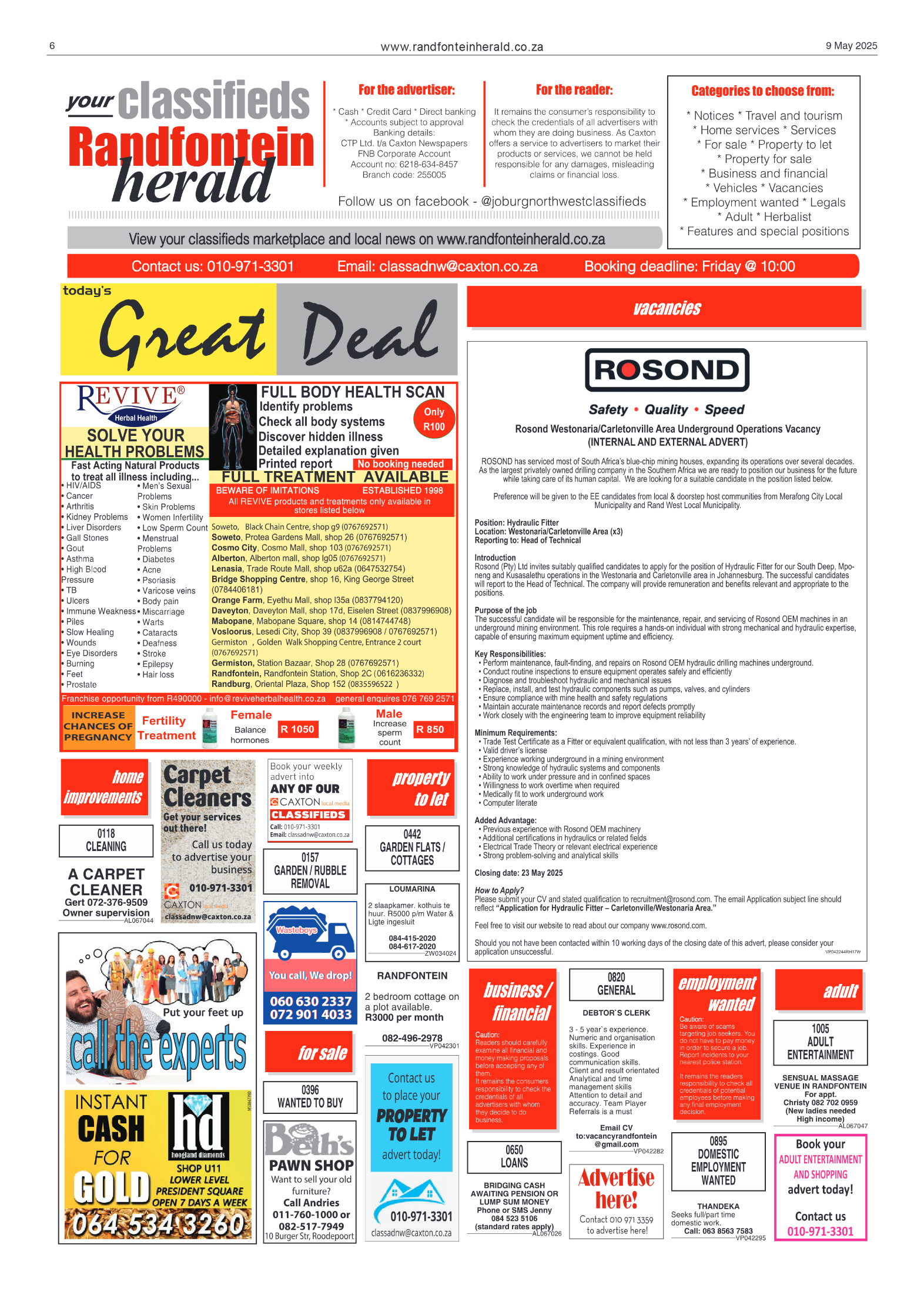Randfontein Herald 9 May 2025 page 6