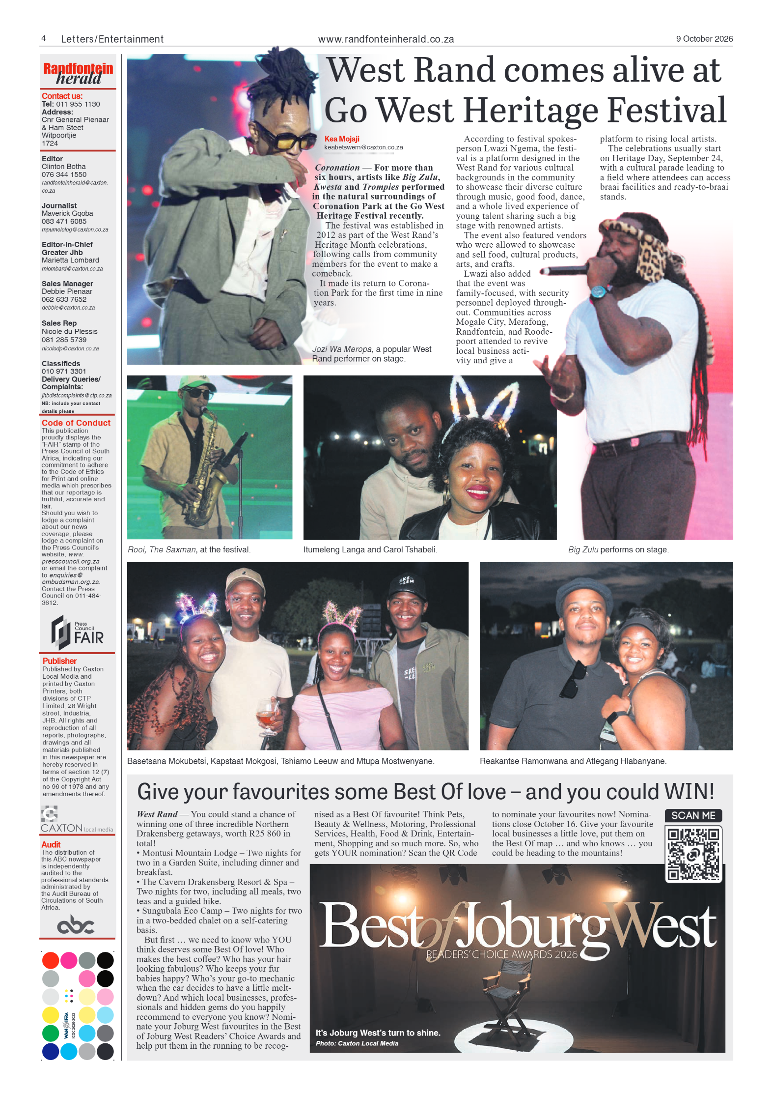Randfontein Herald 9 October 2026 page 4