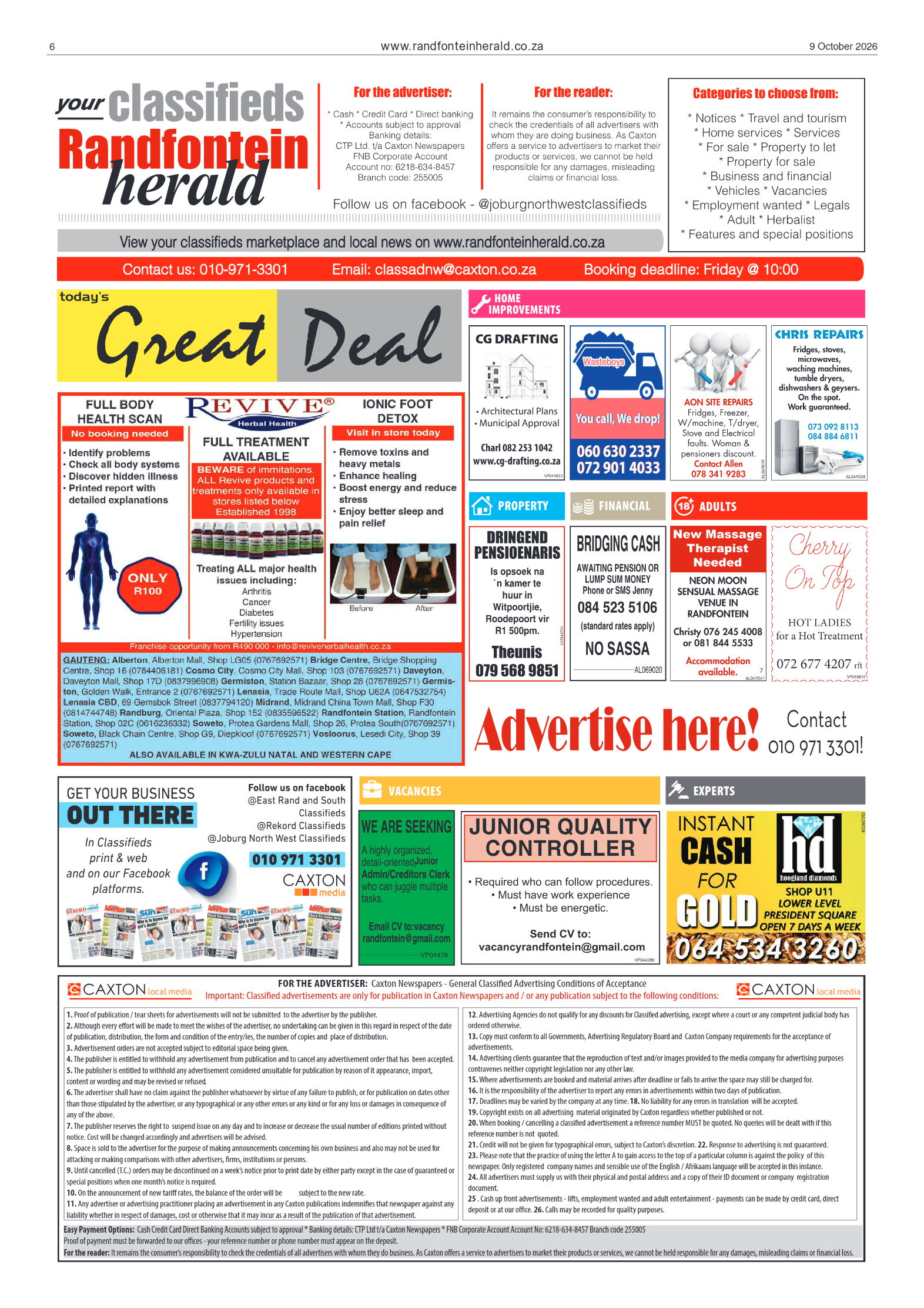 Randfontein Herald 9 October 2026 page 6