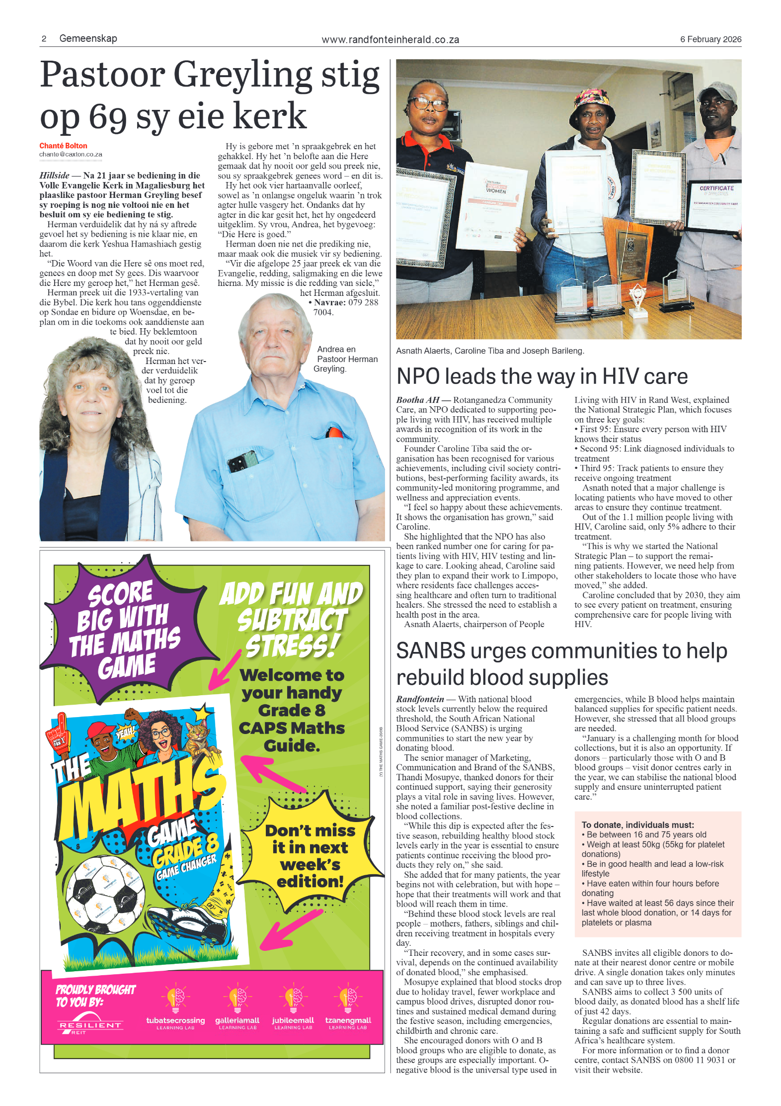 Randfontein Herald 6 February 2026 page 2