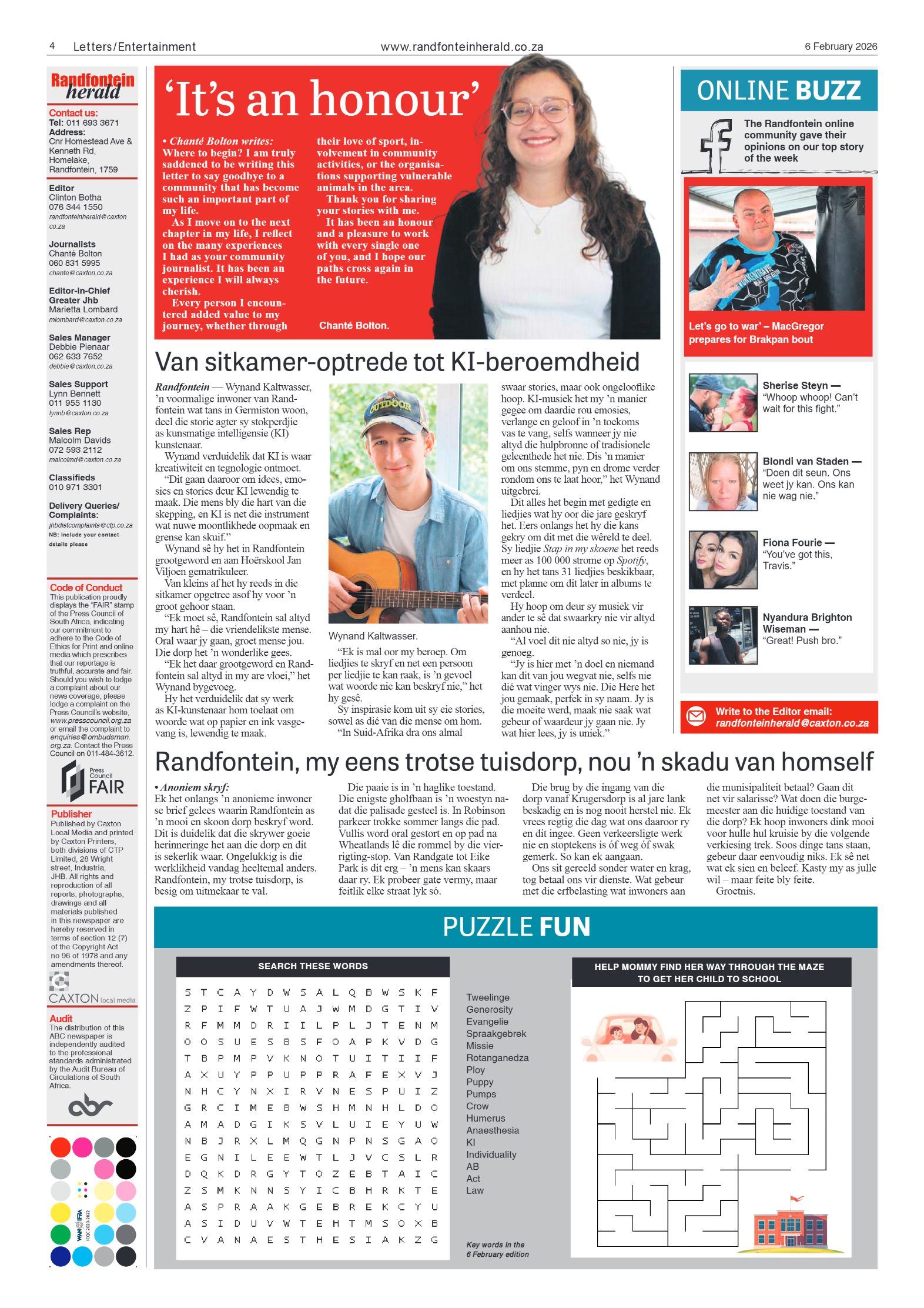 Randfontein Herald 6 February 2026 page 4