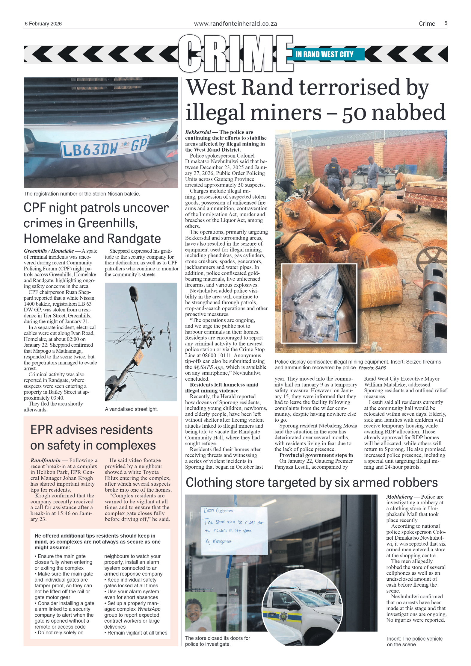 Randfontein Herald 6 February 2026 page 5