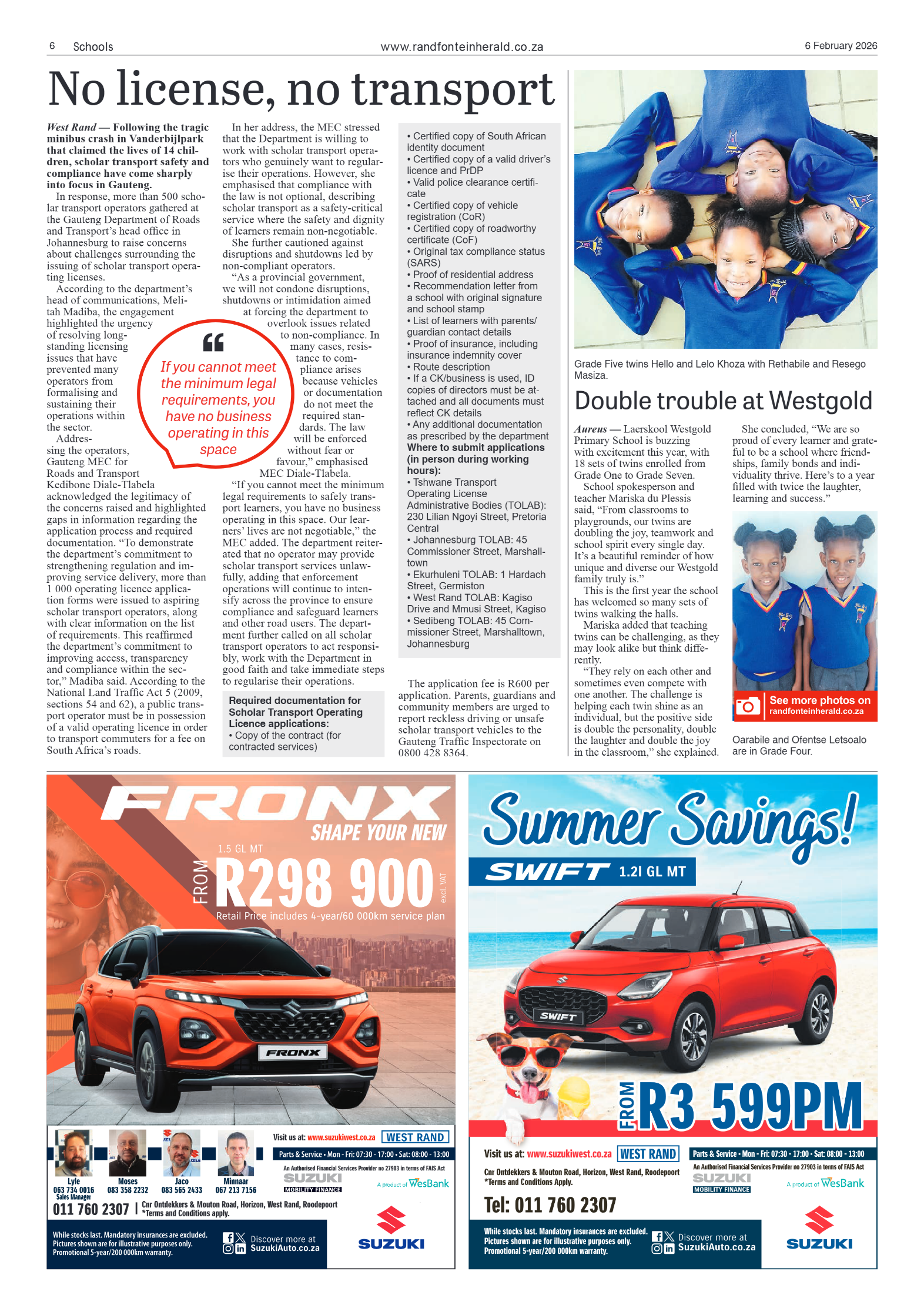 Randfontein Herald 6 February 2026 page 6